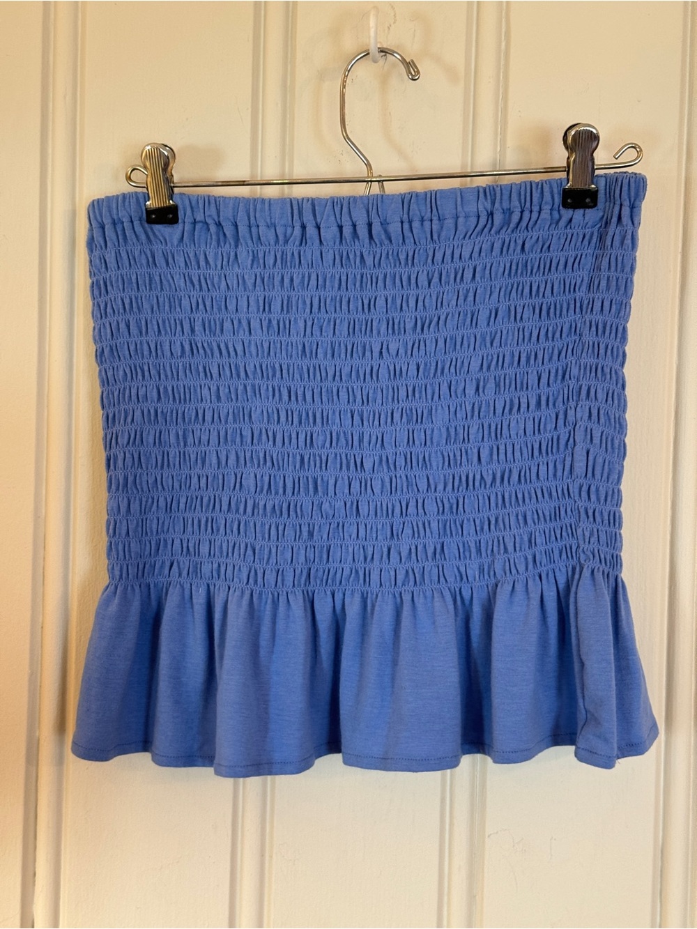 Rue21 Periwinkle Smocked Mini Skirt with Ruffle Hem